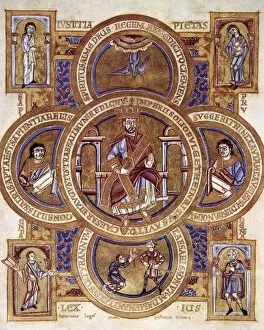 Benedict Collection: Gospel Book of Henry II (972-1024). Miniature