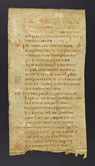 Gospel of St Mark: Summaries of Chapters (Fragment)