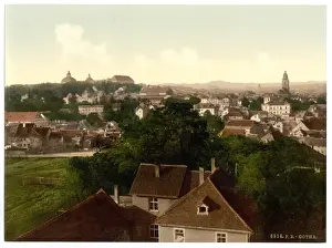 Thuringia Prints: Gotha, with Inselberg, Thuringia, Germany