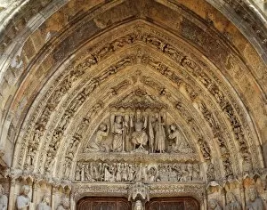Castilia Collection: Gothic art. Cathedral of Santa Maria de Regla. Tympanum of t