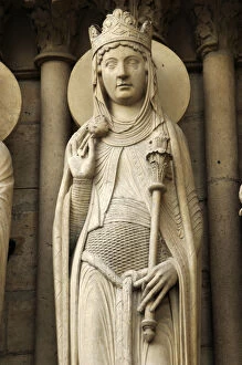 Portal Collection: Gothic Art. France. Notre Dame. Paris. The Queen of Sheba. P
