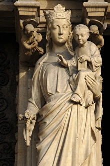 Portal Collection: Gothic Art. France. Paris. Notre Dame. Portal of the Virgin