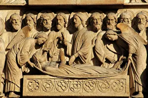 Portal Collection: Gothic Art. France. Paris. Notre Dame. Portal of the Virgin
