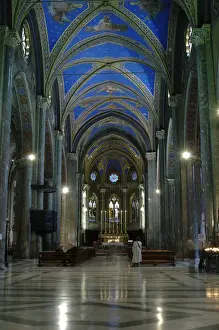 Gothic Art. Italy. Saint Mary above Minerva. Interior. Rome