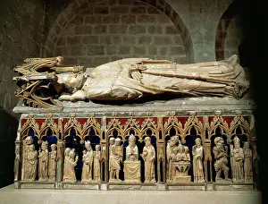 Narcissus Prints: Gothic art. Spain. Tomb of St. Narcissus of Gerona by Juan d