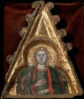 Ferrer Prints: Gothic. Detaill pinnacle. Angel. Tempera on Wood. By Ferrer