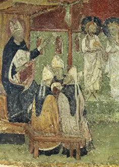 Gothic. The life of St. Augustine. Mural painting. From Chur