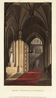 Alcove Prints: Gothic staircase and vestibule