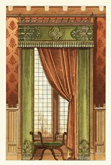 Gothic-style wall hanging, circa 1900