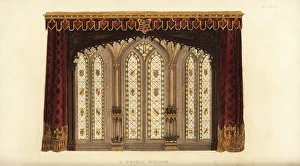 Manufactures Prints: A Gothic window curtain