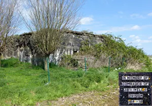 Gournier Farm Bunker with detail of 38th Welsh Div Plaque