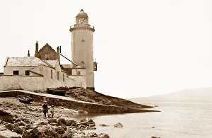 Lighthouses Prints: Gourock Cloch Lighthouse Victorian period