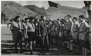 Rennie Prints: Governor inspecting scouts at a rally, Mauritius