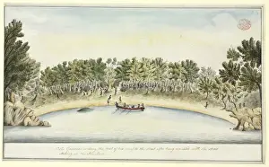 Phillip Prints: The Governor making the best of his way to the Boat after be
