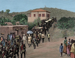 Continent Gallery: Governor Maxwell returns to Cape Coast Castle, from Cumasia