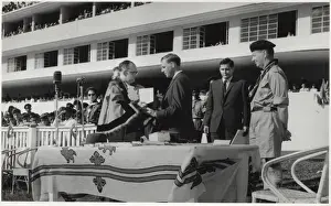 Rennie Prints: Governor receiving casket from Mayor, Mauritius