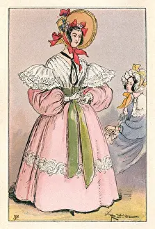 Buckle Prints: Gown of 1835 / Robida