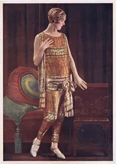 Couture Prints: A gown by Pam of 110 New Bond Street, 1927