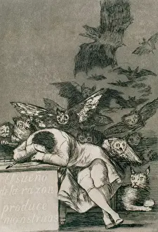 Satire Prints: Goya (1746-1828). Spanish painter and printmaker. Los Capric