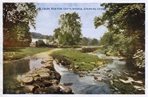 Images Dated 3rd July 2017: Goyts Bridge and stepping stones, Buxton, Derbyshire