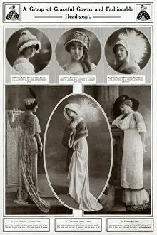 Toque Prints: Graceful gowns and fashionable head gear 1912