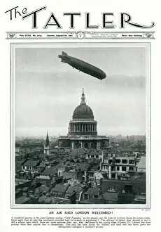 Postwar Collection: Graf, German zeppelin over London 1931