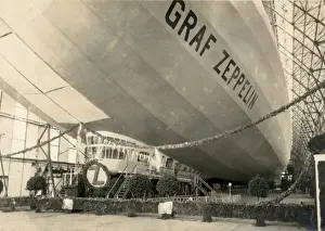 Graf Zeppelin in a hanger in Germany