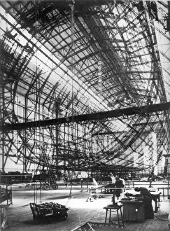 The Graf Zeppelin II LZ 130 during construction