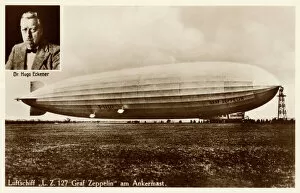 Zeppelin Gallery: Graf Zeppelin - LZ 127 - at anchor