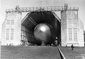 The Graf Zeppelin LZ 127 in its hangar