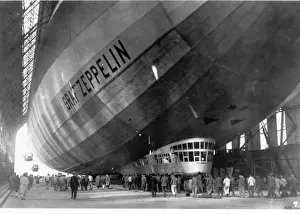 Hangar Prints: The Graf Zeppelin LZ 127 in its hangar