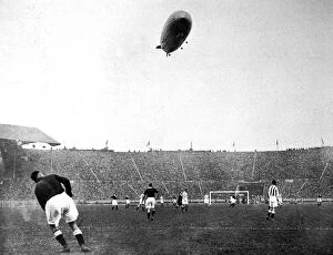 Wembley Gallery: The Graf Zeppelin over Wembley during the F.A. Cup Final