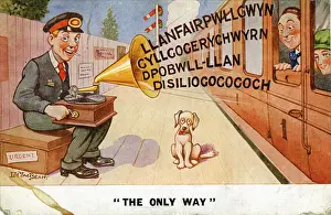 Gramophone Prints: Gramophone Comic Card, Llanfair, Wales