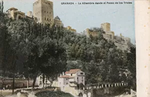 Paseo Collection: Granada - Alhambra - Spain - from the Paseo de los Tristes