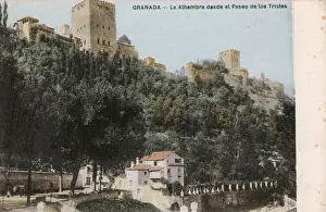 Viewed Prints: Granada - Alhambra - Spain - from the Paseo de los Tristes