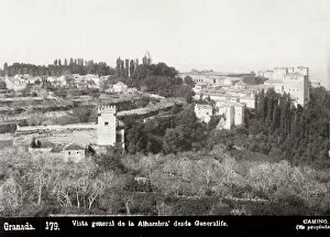 Granada Collection: Granada, Spain - general view of the Alhambra Palace