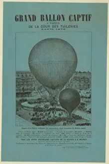 Grand ballon captif a vapeur de la cour des Tuileries, Paris