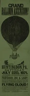 Grand balloon ascension! Huntingdon, Pa. Saturday, July 22d
