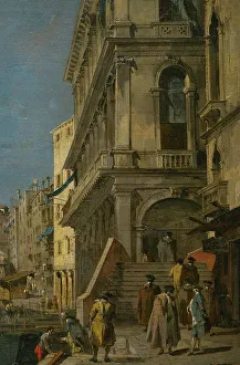 Guardi Prints: Grand Canal at the Rialto Bridge, circa 1780-1790