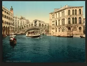 The Grand Canal with the Rialto Bridge, Venice, Italy