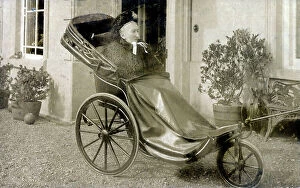 Warm Collection: Grand Elderly Lady wrapped up warm in her bath chair