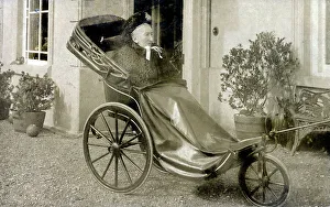 Wrapped Collection: Grand Elderly Lady wrapped up warm in her bath chair