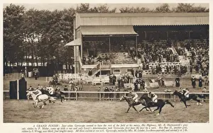 A Grand Finish. Racing at Newmarket, 1939