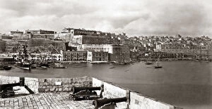 The Grand Harbour at Valletta, Malta, circa 1880s