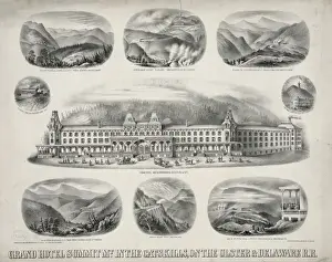 Delaware Prints: Grand hotel Summit Mt. in the Catskills, on the Ulster & Del