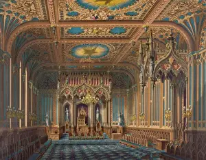 Philadelphia Prints: Grand Lodge room of the new Masonic Hall, Chestnut Street Ph