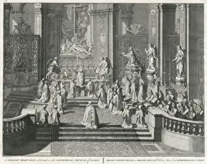 1731 Prints: Grand Messe Solennelle, celebrated at Notre-Dame de Paris Date: 1731
