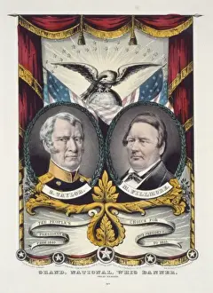 Grand national Whig banner: press onward