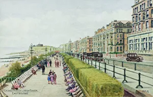 Deckchairs Prints: Grand Parade and Wish Tower, Eastbourne, East Sussex