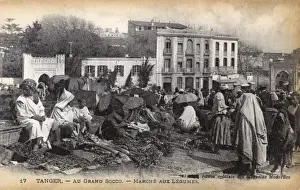 Sellers Prints: Grand Socco Vegetable Market - Tangier, Morocco